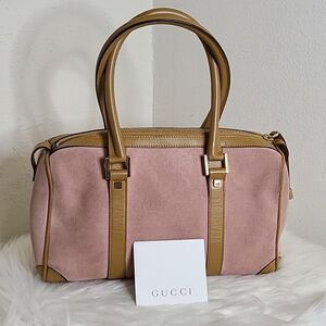 💯Authentic Gucci Suede Duffle Bag- Small sized 🍀